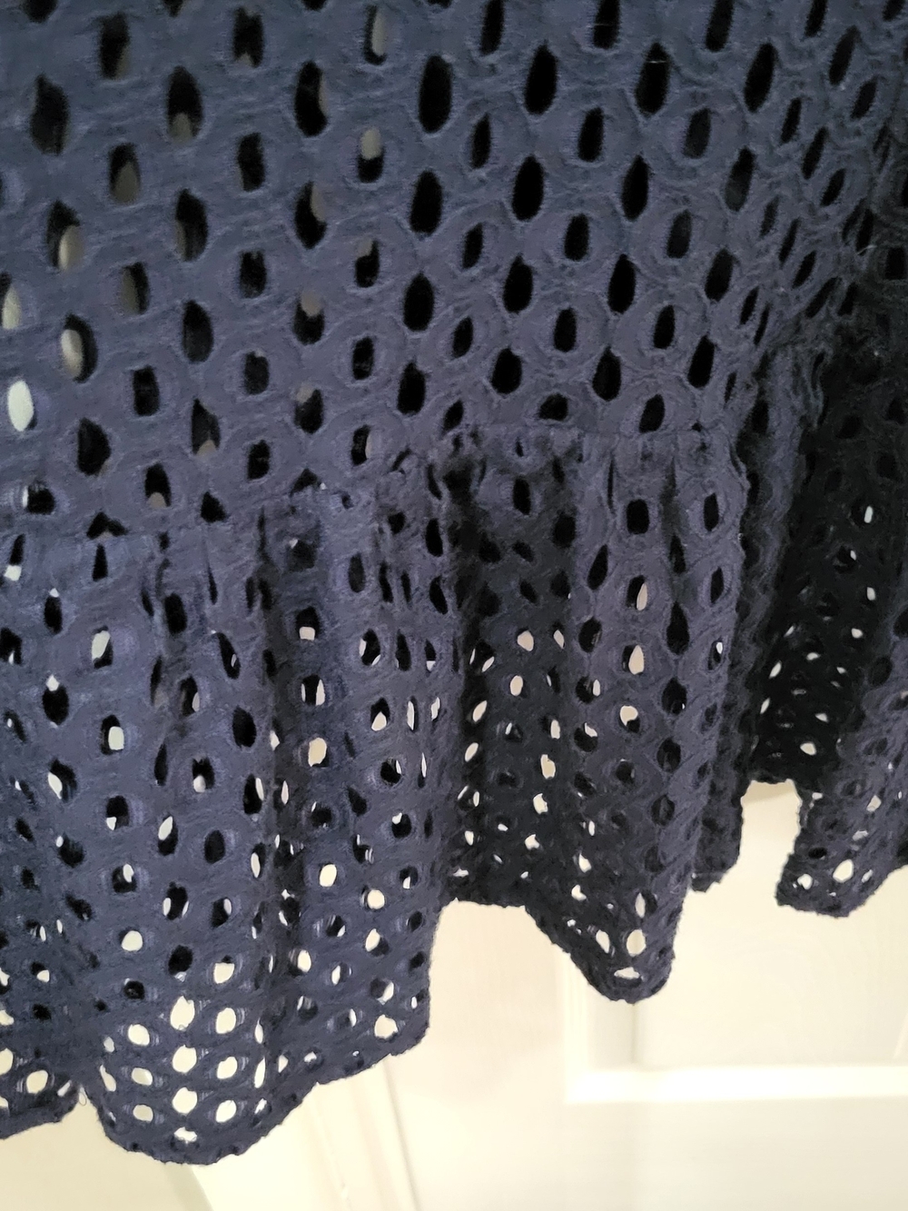 Cute ,Chico's Navy Eyelet Midi Dress - Picture 3 of 3